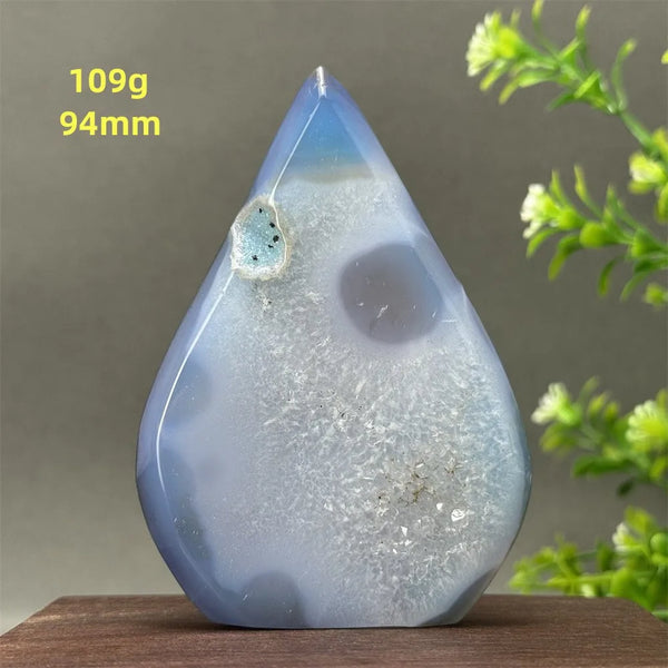 Blue Agate Geode Torch-ToShay.org