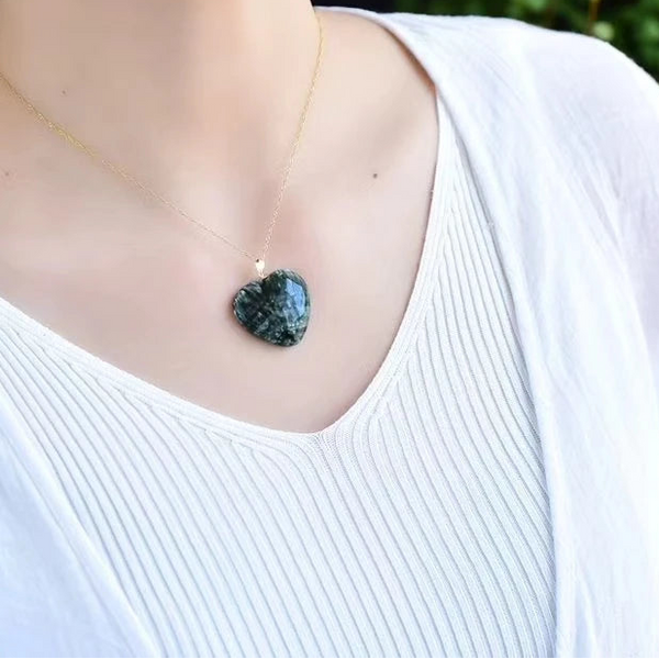 Green Seraphinite Pendant-ToShay.org