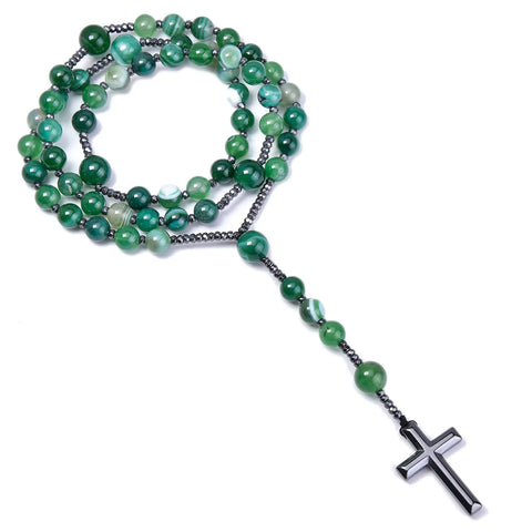 Green Agate Rosary Beas-ToShay.org