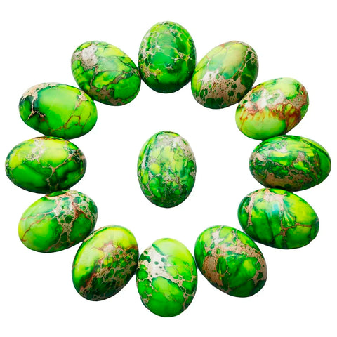 Green Sea Jasper Cabochons-ToShay.org