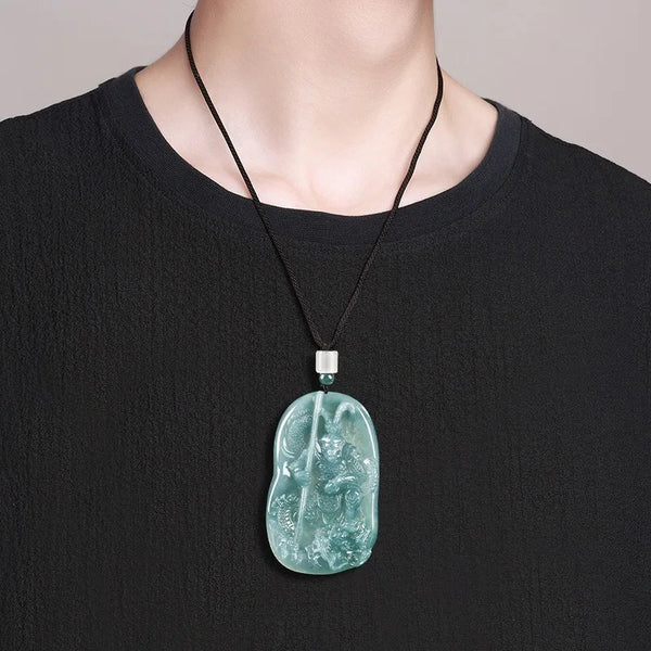 Blue Jade Wukong Pendant-ToShay.org