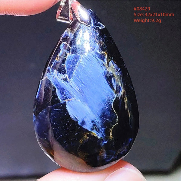 Blue Pietersite Chatoyant Pendant-ToShay.org
