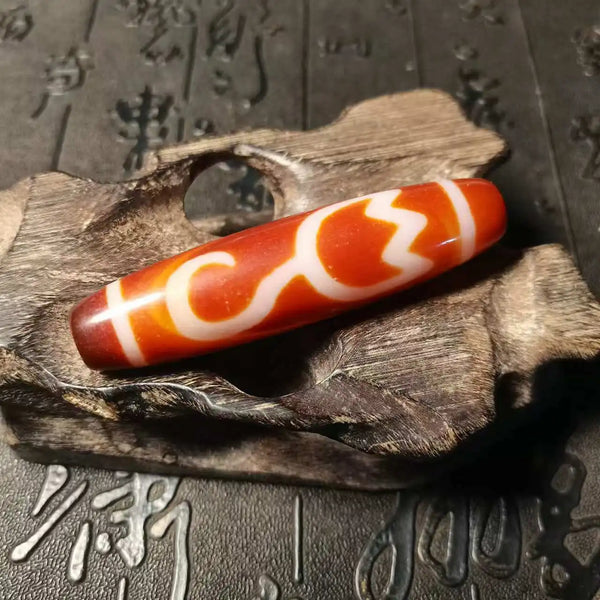 Tibetan Agate Eyes Dzi Bead-ToShay.org