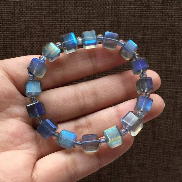 Blue Labradorite Cube Bracelet-ToShay.org
