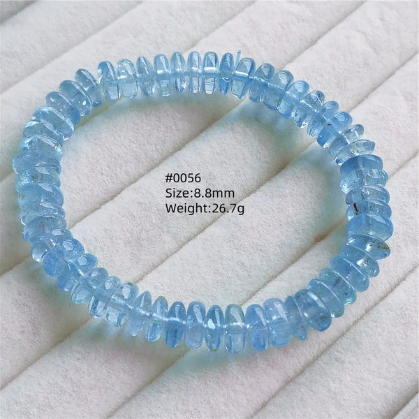 Blue Topaz Abacus Bead Bracelet-ToShay.org