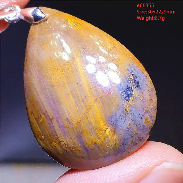 Blue Pietersite Chatoyant Pendant-ToShay.org