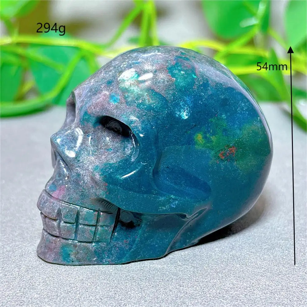 Blue Ocean Jasper Skull-ToShay.org