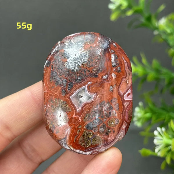 Red Agate Palm Stone-ToShay.org