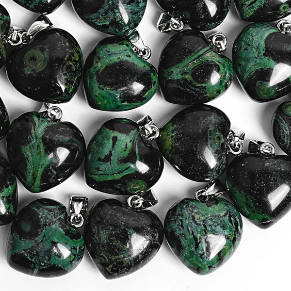 Green Kambaba Jasper Heart-ToShay.org