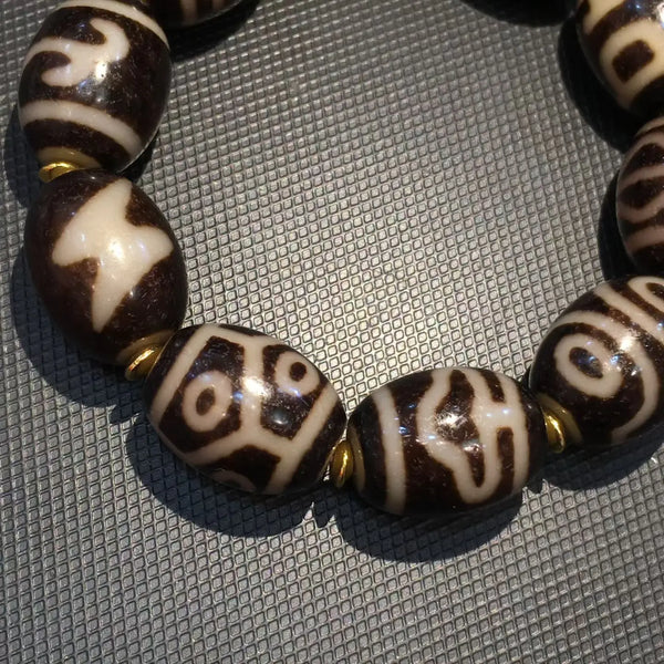 Tibetan Agate DZi Bead Bracelet-ToShay.org