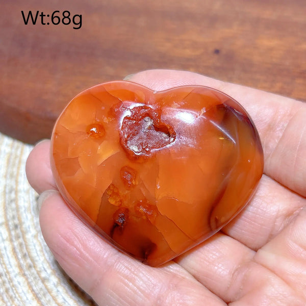 Orange Carnelian Druzy Heart-ToShay.org