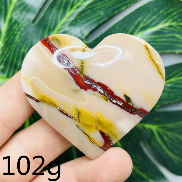 Yellow Mookaite Hearts-ToShay.org