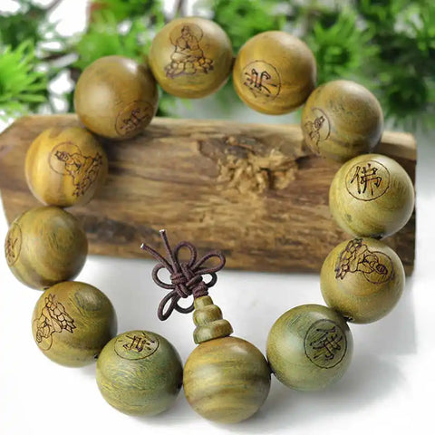 Green Sandalwood Bead Bracelets-ToShay.org