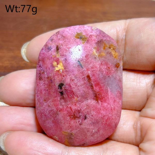 Pink Rhodonite Palm Stone-ToShay.org