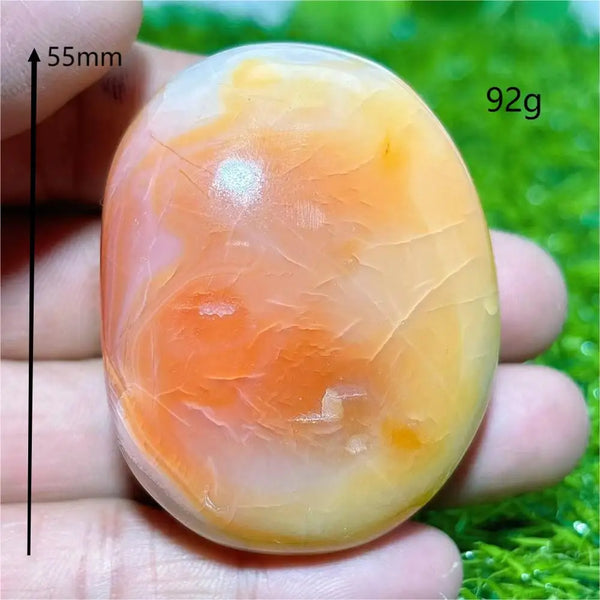 Orange Carnelian Palm Stone-ToShay.org