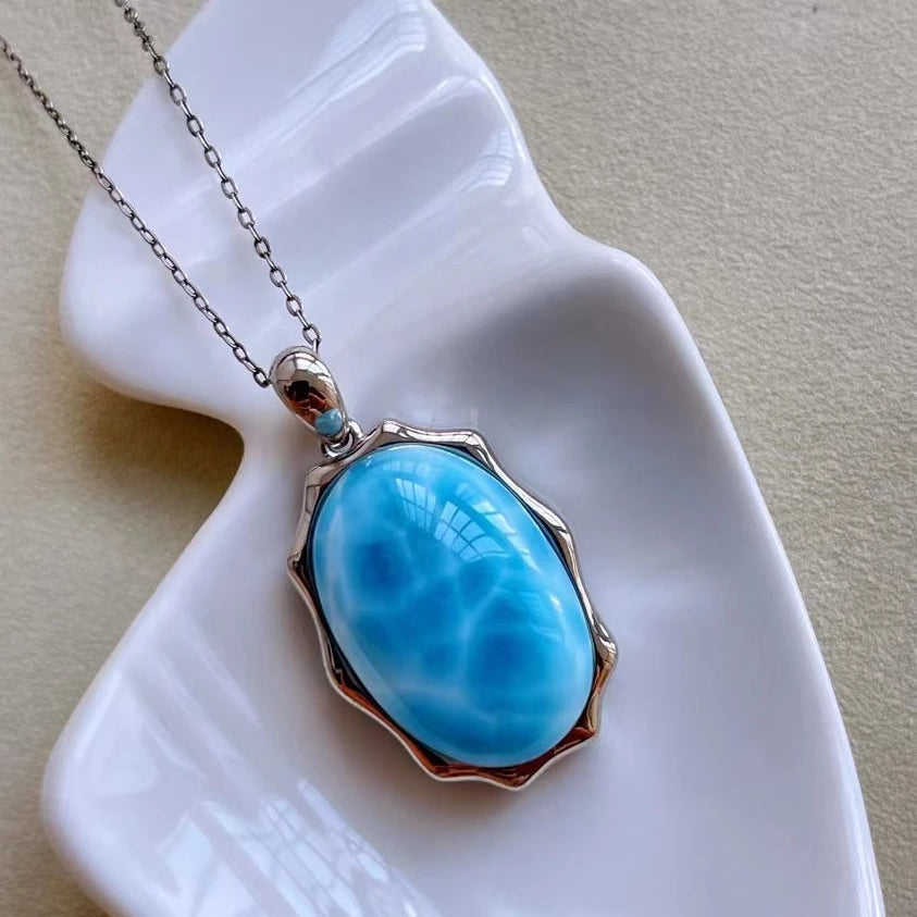 Blue Larimar Pendant-ToShay.org