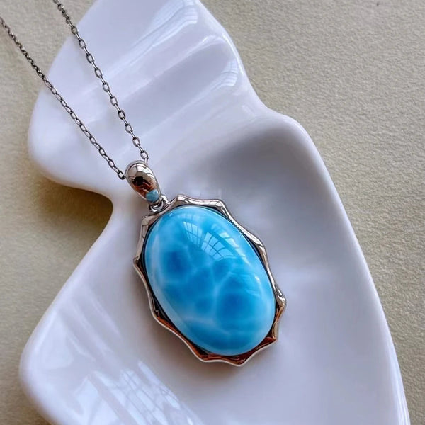 Blue Larimar Pendant-ToShay.org
