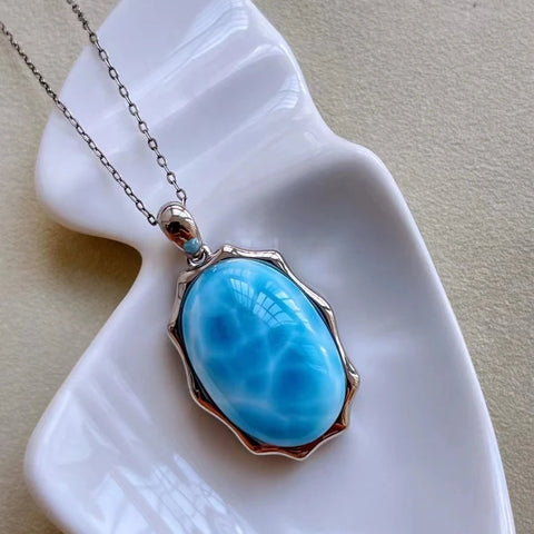 Blue Larimar Pendant-ToShay.org
