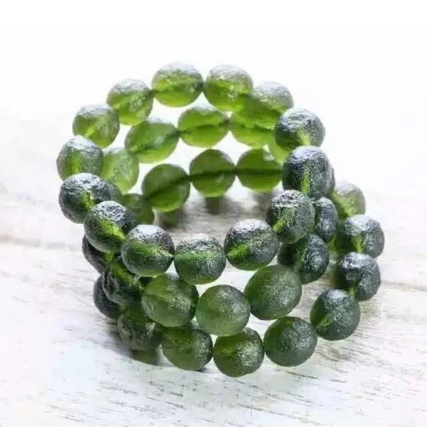 Green Meteorite Moldavite Bracelet-ToShay.org