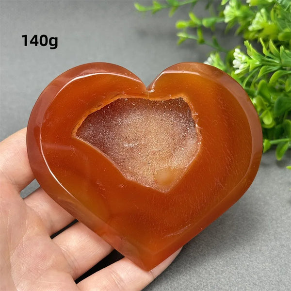 Red Agate Geode Heart-ToShay.org