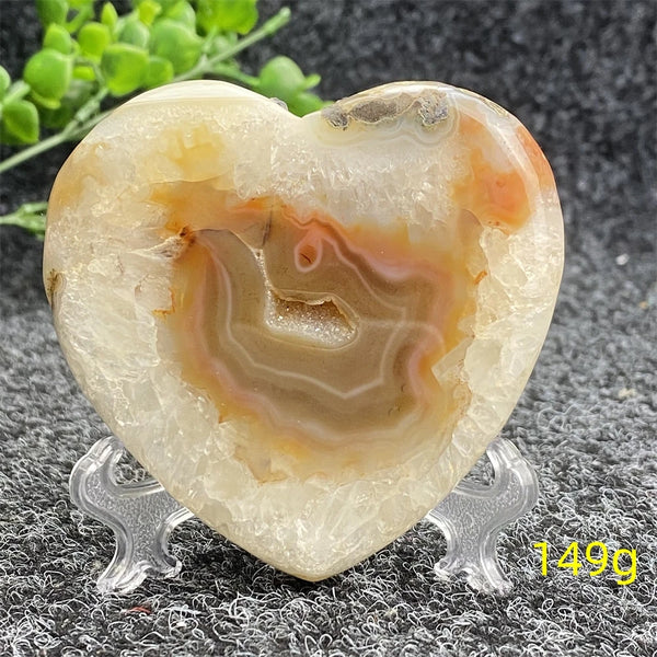 Red Agate Geode Heart-ToShay.org