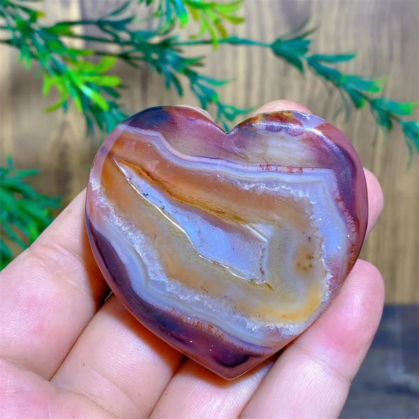Red Agate Geode Heart-ToShay.org