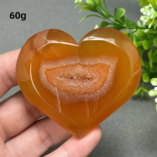 Red Agate Geode Heart-ToShay.org