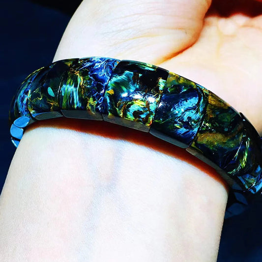 Blue Pietersite Chatoyant Bangle-ToShay.org