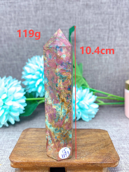 Pink Ruby Fuchsite Crystal Point-ToShay.org