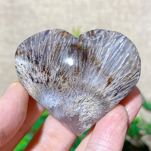 Yellow Hair Agate Heart-ToShay.org