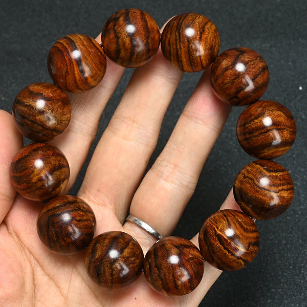 Wood Tiger Bead Bracelet-ToShay.org