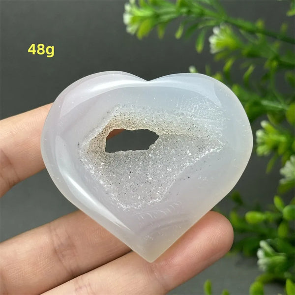 Grey Agate Geode Heart-ToShay.org