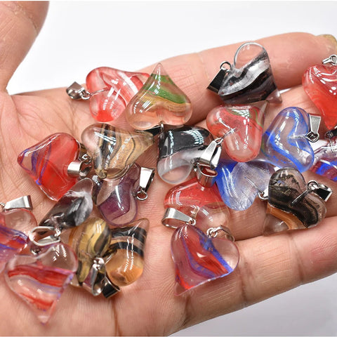Mixed Glass Crystal Hearts-ToShay.org