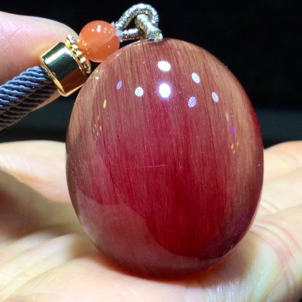 Red Rutilated Quartz Pendant-ToShay.org