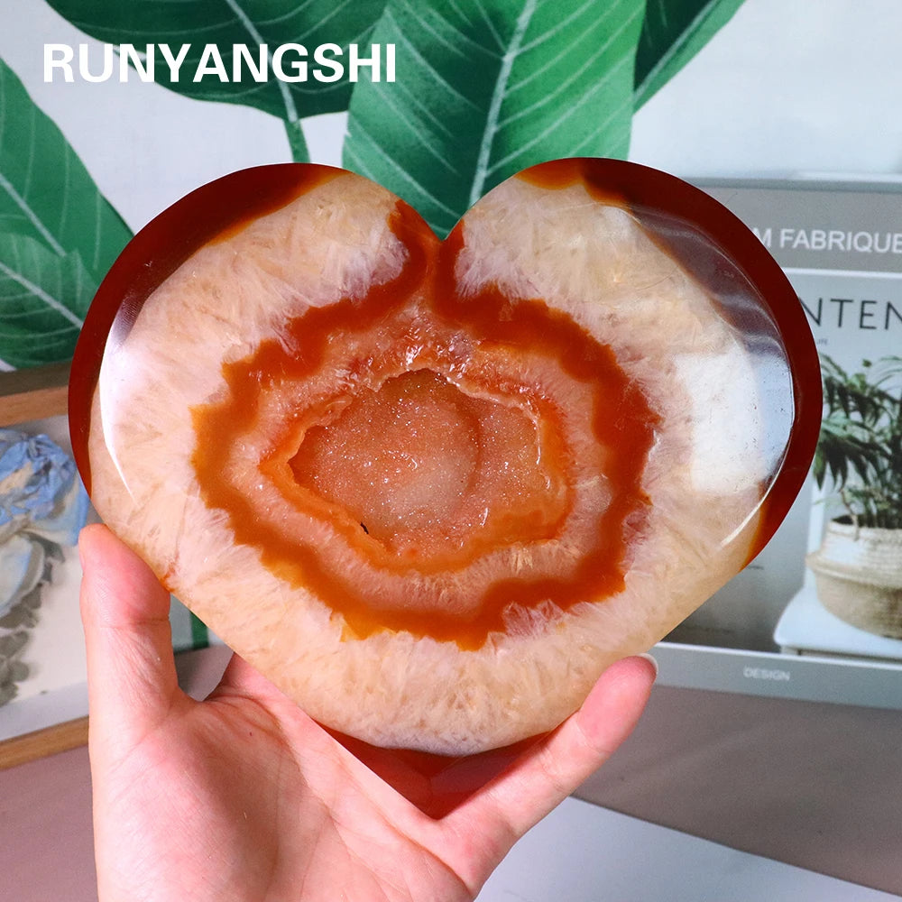 Red Agate Druzy Heart-ToShay.org