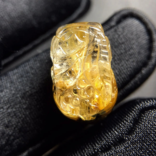 Gold Rutilated Quartz Pendant-ToShay.org