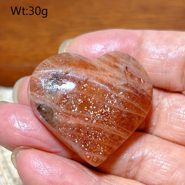 Orange Sunstone Heart-ToShay.org