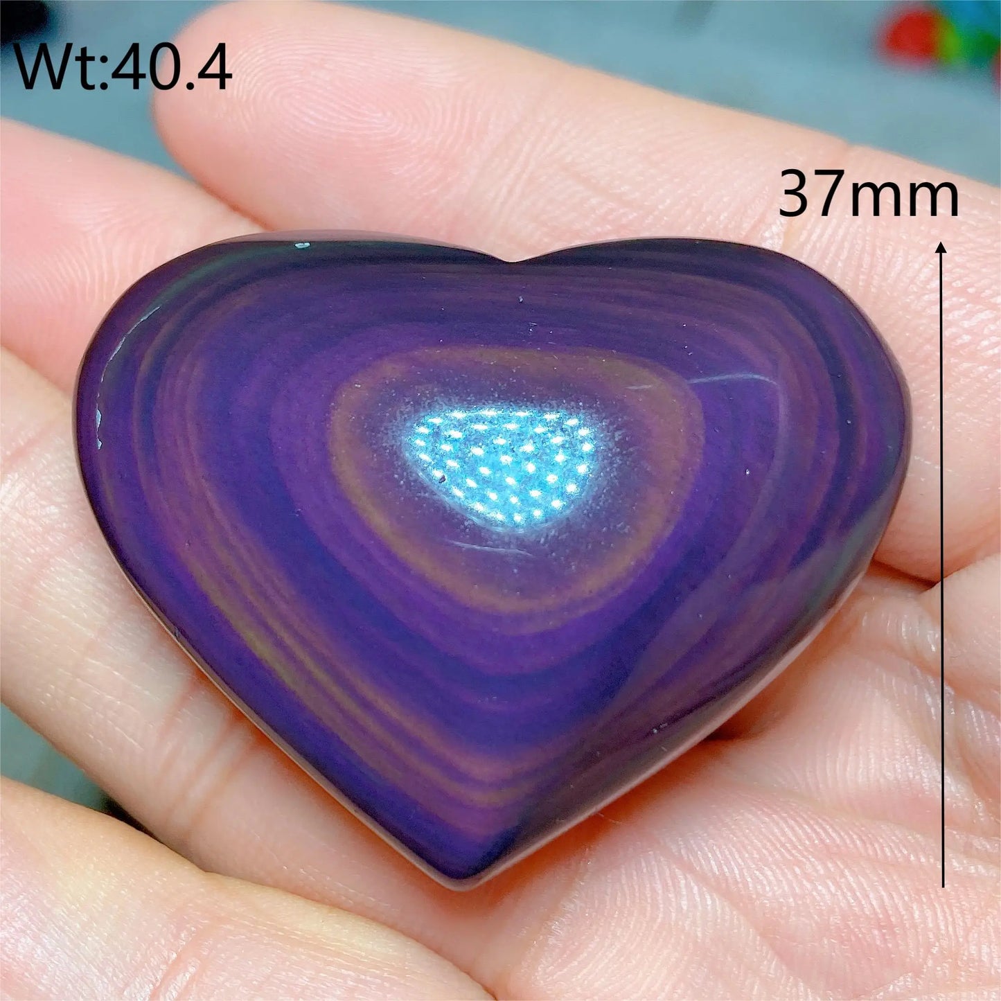 Rainbow Obsidian Heart-ToShay.org