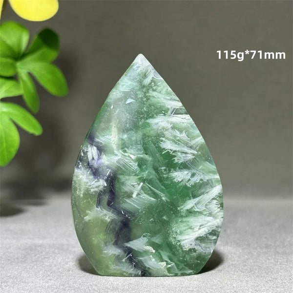 Green Feather Fluorite Torch-ToShay.org