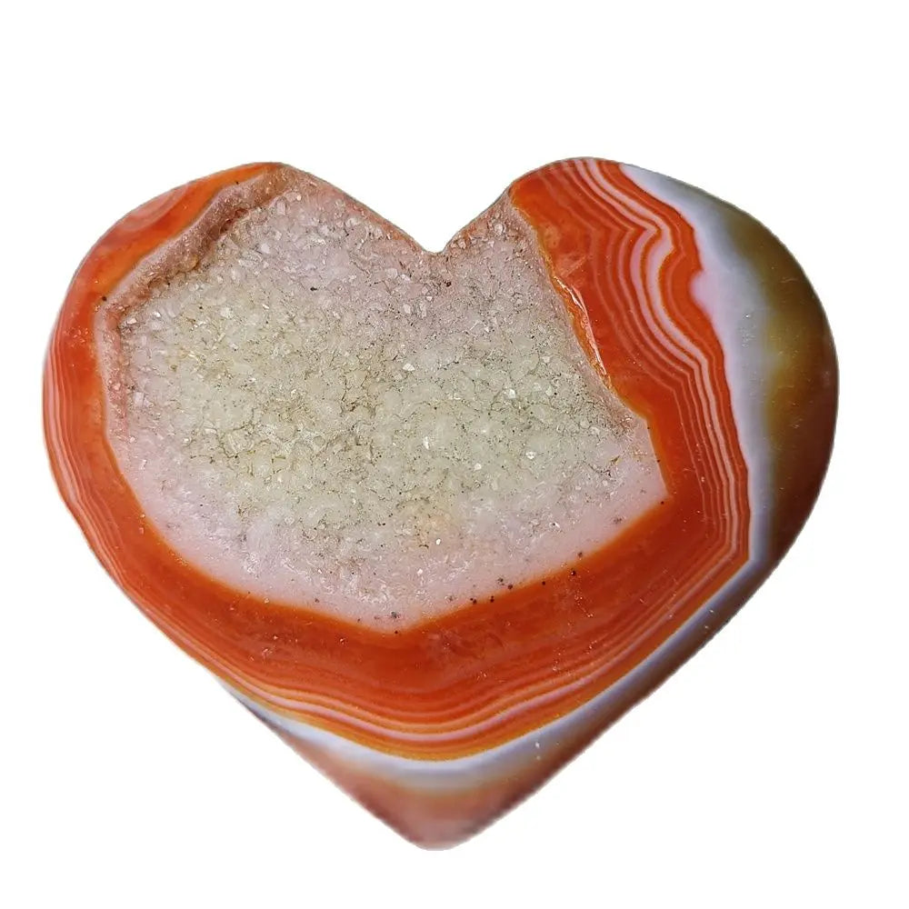 Red Agate Geode Heart-ToShay.org