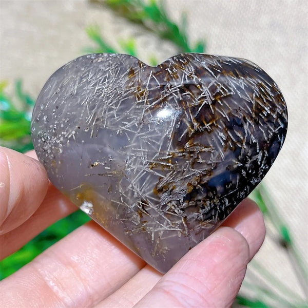 Yellow Hair Agate Heart-ToShay.org