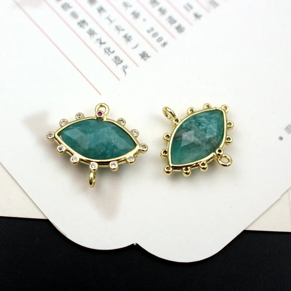 Gold Crystal Eye Charms-ToShay.org