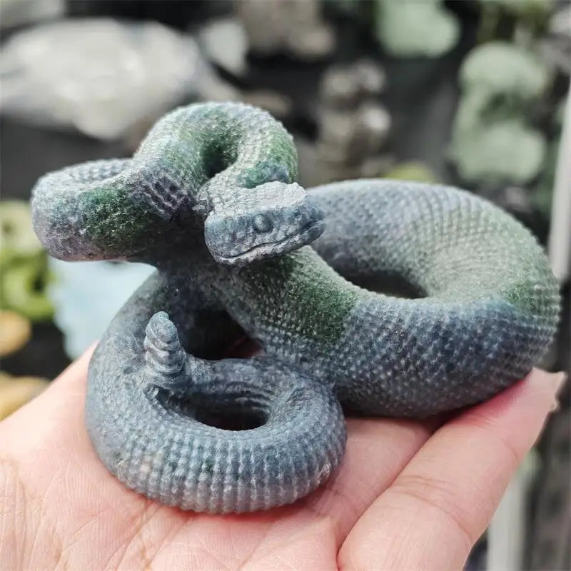 Green Quartz Stone Snake-ToShay.org