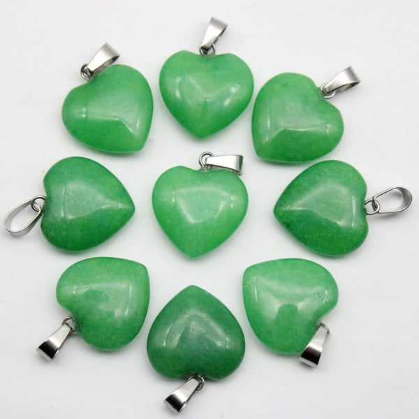 Mixed Crystal Heart Pendants-ToShay.org
