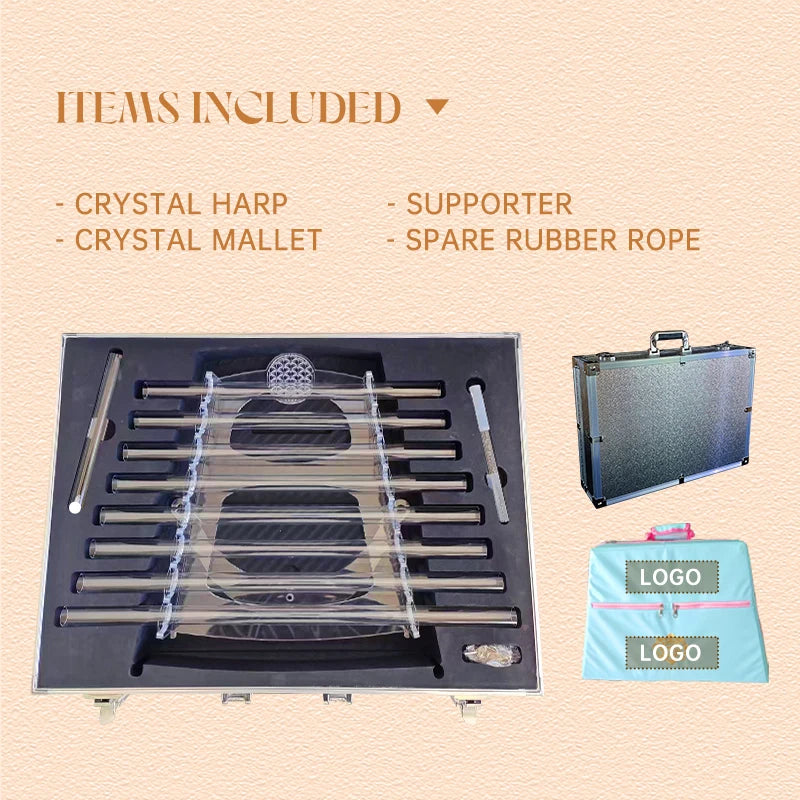 Clear Crystal Singing Harp-ToShay.org