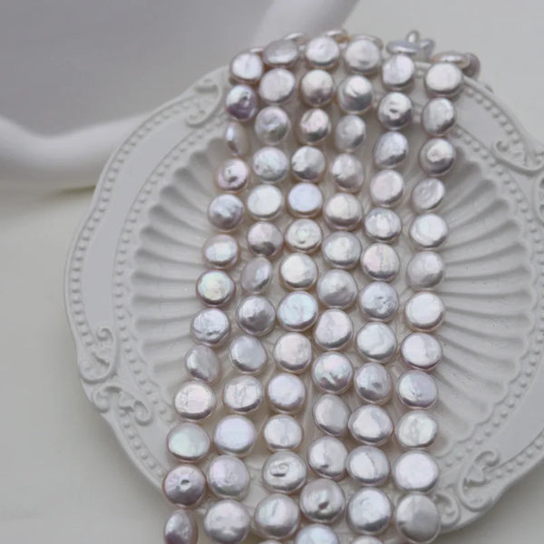 White Pearl Coin Beads-ToShay.org