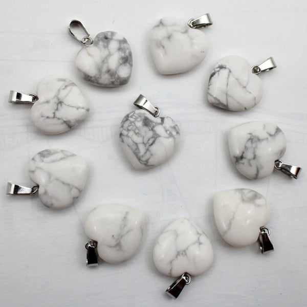 Mixed Crystal Heart Pendants-ToShay.org