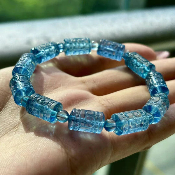 Blue Aquamarine Bracelet-ToShay.org