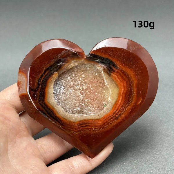 Red Agate Geode Heart-ToShay.org