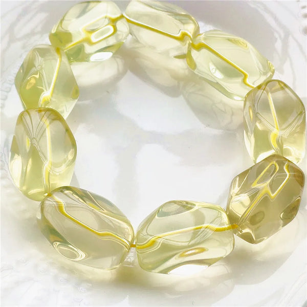 Yellow Citrine Quartz Bracelet-ToShay.org